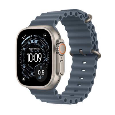 2. Watch Apple Watch Ultra 3 (2025) 5G 49mm Natural Titanium Case with Ocean Band - Anchor Blue