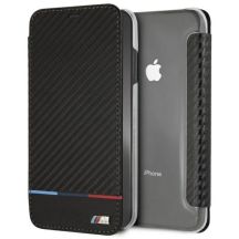 BMW Carbon Tricolor Stripe iPhone XS Max Case - Black
