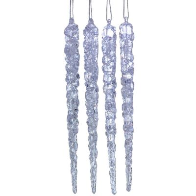 7. CRYSTAL ICICLES HANGING DECORATION 22CM 4PCS