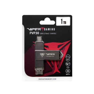 5. Patriot PVP30 1TB SSD, 1000MB/s, USB Duo A+C 3.2 Gen2, Aluminum