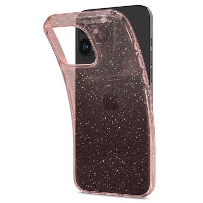 6. Spigen Liquid Crystal Glitter iPhone 15 Pro Max Case - Pink/Clear