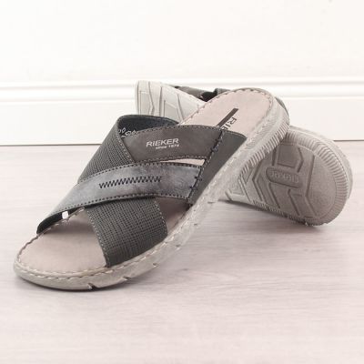 21. Rieker M RKR581 comfortable flip-flops, gray
