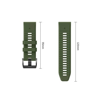 4. Tech-Protect Silicone Strap for Garmin Fenix 5 / 6 / 6 Pro / 7 / 8 / 8 Pro / E / 9 / 9 Pro (51 mm) – Green