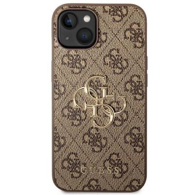 3. Guess 4G Big Metal Logo Case for iPhone 14 - Brown