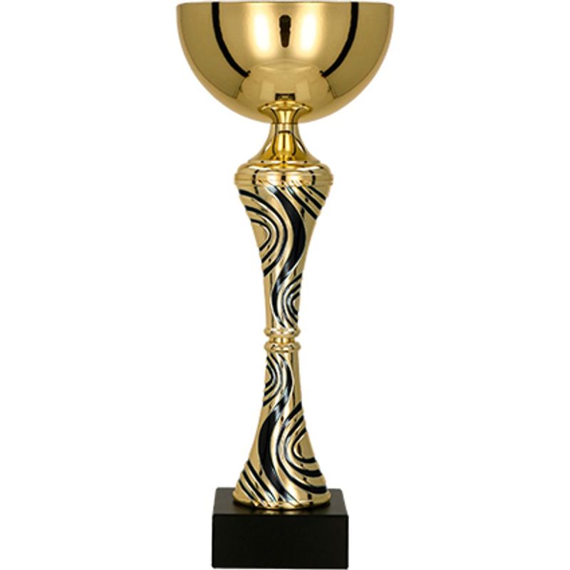 3. Gold and black metal cup