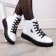 2. Filippo W PAW382B white leather platform ankle boots