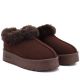 8. Women's brown Big Star fur platform snow boots UU274203