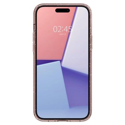 7. Spigen Liquid Crystal Glitter iPhone 15 Plus Case - Pink/Clear