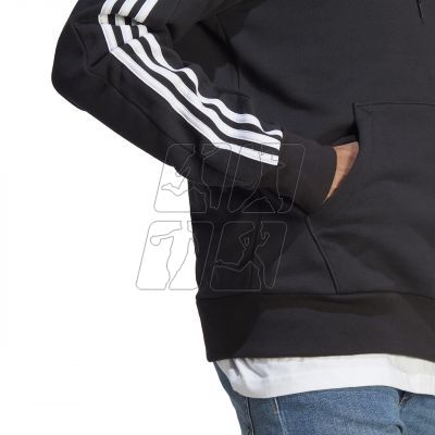 7. Adidas Essentials French Terry 3-Stripes Hoodie M IC0435