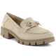 Women's suede shoes with decoration, beige M.Daszyński MR23106