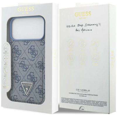 8. Guess 4G nauble Card Triange Case for iPhone 18 Pro Max / 17 Pro Max – blue