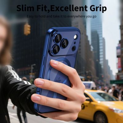 5. Tech-Protect MagFlex MagSafe Case for iPhone 17 Pro Max - Clear Navy Blue