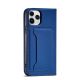 6. Magnet Card Case for iPhone 12 Pro cover card wallet card stand blue