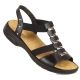 2. Black leather Roman sandals Rieker W 64580
