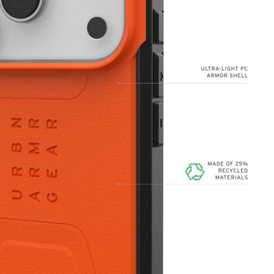 7. UAG Civilian MagSafe - case for iPhone 17 Pro compatible with MagSafe (orange)