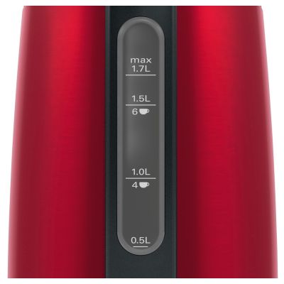 21. Bosch TWK3P424 Electric Kettle 1.7 L 2400 W Gray, Red