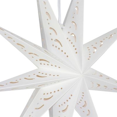 10. PAPER DECORATION STAR 45CM 9 ARMS WHITE