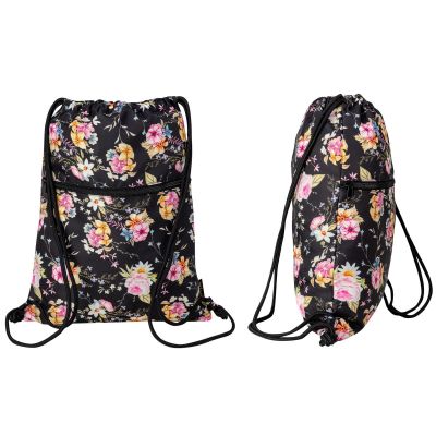 2. PREMIUM DRAWSTRING BACKPACK WITH SEMI LINE PRINT