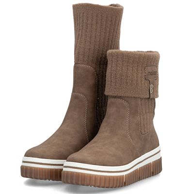 5. Brown women's ankle boots with a sock, Rieker Y6350-24