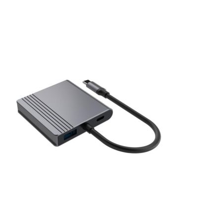 7. GEMBIRD MULTI ADAPTER USB TYPE-C 3 IN 1 (USB PORT + HDMI + PD), COLOR GRAY