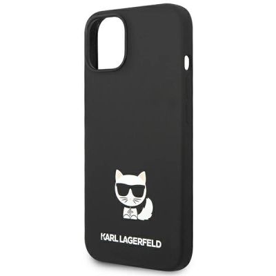 6. Karl Lagerfeld Silicone Choupette Body Case for iPhone 13 / 14 / 15 - Black