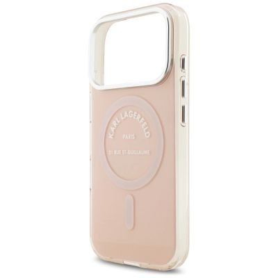 6. Karl Lagerfeld IML Karl RSG Logo MagSafe Case for iPhone 17 Pro - Pink