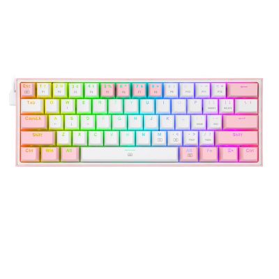 3. REDRAGON K617-RGB Fizz RGB White/Pink USB Keyboard Pink, White