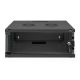 30. 19" 4U wall-mounted network cabinet, SOHO 241 x 540 x 400 mm, glass door, black, unassembled, 60 kg