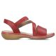 11. Rieker W RKR685 comfortable leather sandals red
