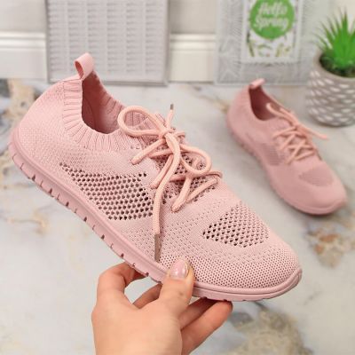 8. Openwork sports shoes News W EVE211D powder pink