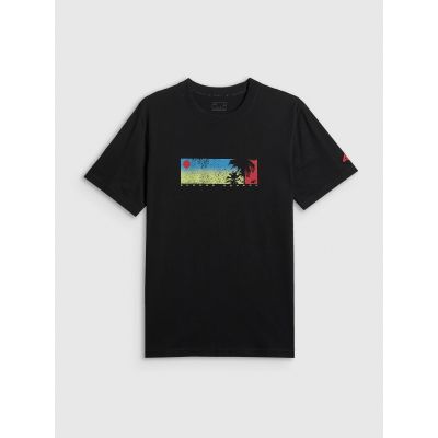 Men's regular printed T-shirt 4F 4FWSS26TTSHM3335-20S