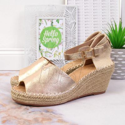 5. Sandals espadrilles on the wedge heel eVento W EVE68A gold