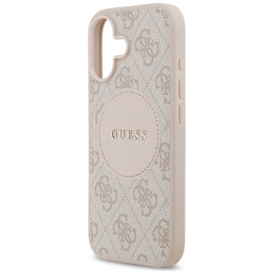6. Guess 4G Circle Classic Logo MagSafe Case for iPhone 17 - Pink