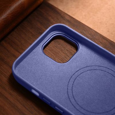 19. iCarer Case Leather Cover Genuine Leather iPhone 14 Plus Light Purple (MagSafe Compatible)