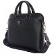 3. Guess Grained Zipper Pocket Triangle Logo 15" Laptop Bag - Black