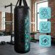 12. Meteor 12kg Punching Bag and 6oz Boxing Gloves Set