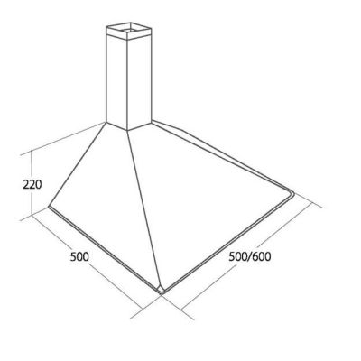 4. Chimney Cooker Hood AKPO WK-5 SOFT 60 WHITE (600 mm; white colour)