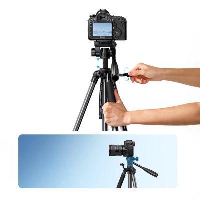12. Professional Ugreen LP661 tripod for smartphones and cameras - black and gray