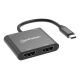 5. Manhattan 154321 Cable Adapter 0.15m USB Type-C 2 x HDMI Black