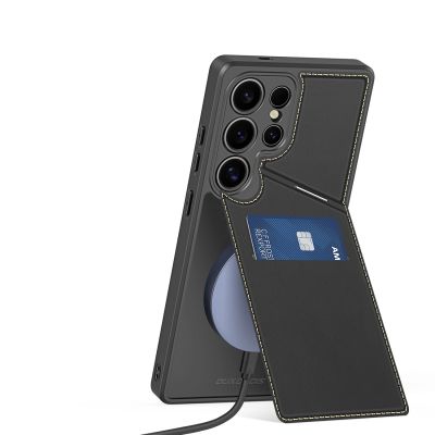 8. Dux Ducis Rafi II Case for Samsung Galaxy S25 Ultra with Stand and Wallet - Black