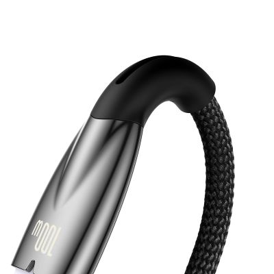 10. Baseus Glimmer Series Fast Charging Cable USB-A - USB-C 100W 480Mb/s 1m Black