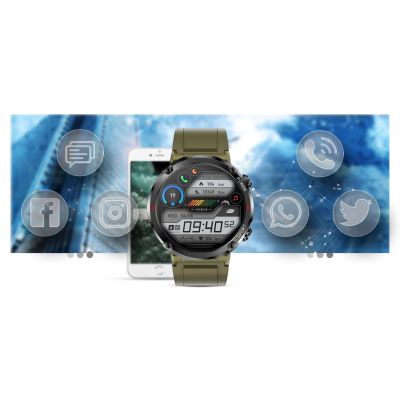 15. Gravity GT21-7 Smartwatch + Black Silicone Strap