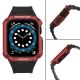 4. Protect Strap Band for Apple Watch 38/40/41mm Armored Case Strap - Black, Red