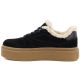 7. Black Kobbo 79665 leather insulated platform shoes
