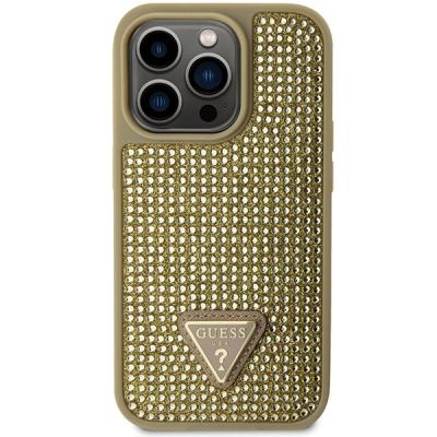 3. Guess GUHCP14LHDGTPD iPhone 14 Pro 6.1" gold/gold hardcase Rhinestone Triangle