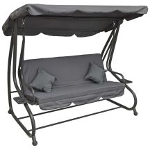 KASIA GARDEN AND BALCONY SWING 3-SEATER GRAY