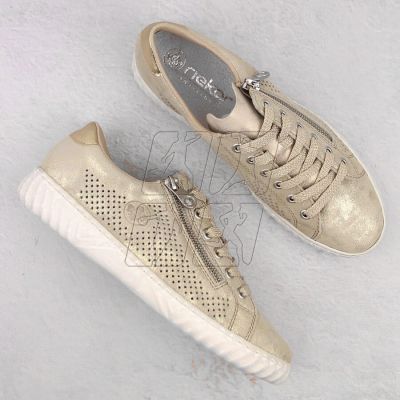 8. Comfortable leather shoes Rieker W RKR694, beige