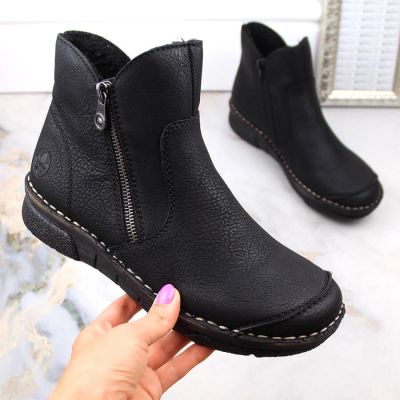36. Comfortable insulated ankle boots Rieker W RKR612 black