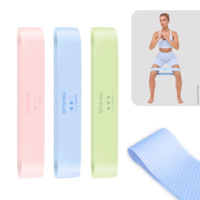 6. A set of three training bands with an anti-slip structure, Spokey JUICY SET