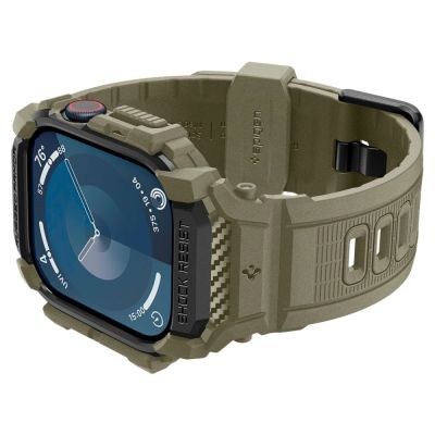 7. Spigen Rugged Armor ”Pro” Strap for Apple Watch 10 (46MM) - Green